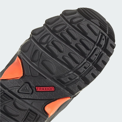 adidas Unisex Baby Terrex Mid Gore-TEX Hiking Sneaker, Wonder Steel/Grey Three/Impact Orange, 2 UK Child