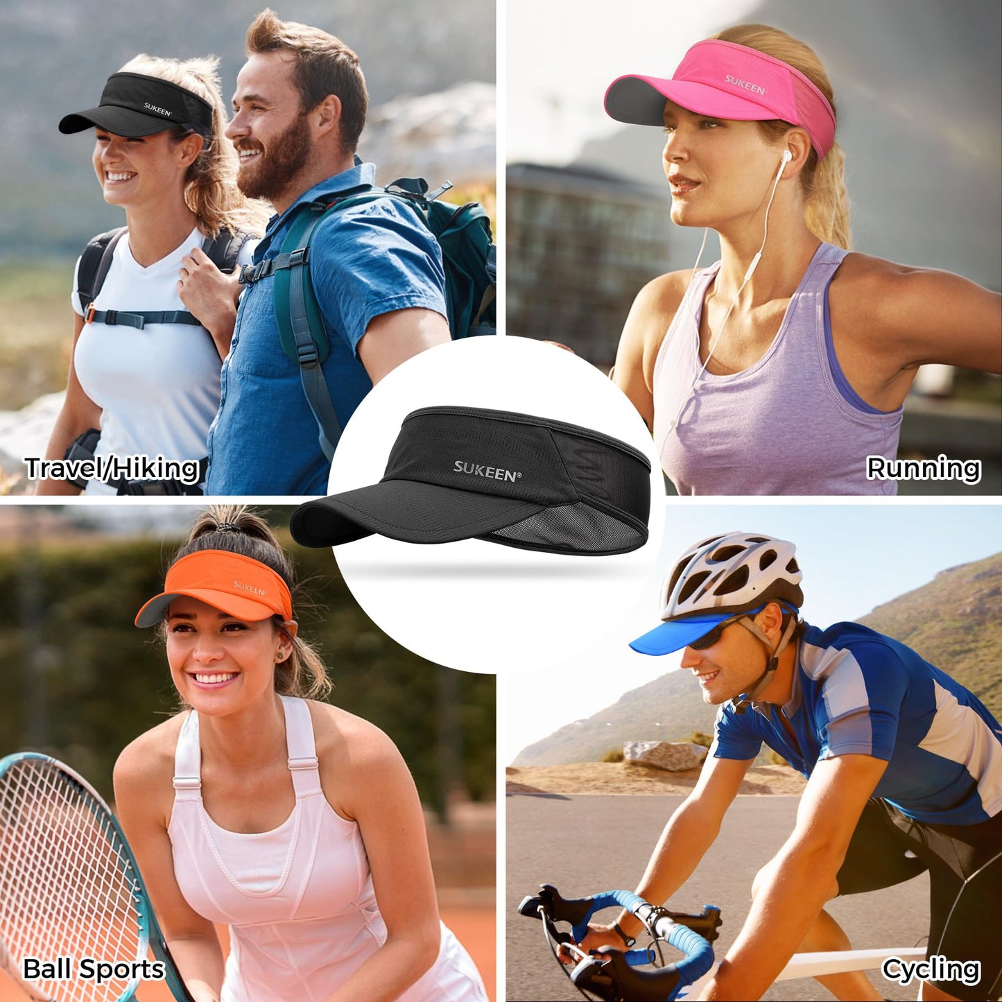 - Sukeen Sun Visor Hat | UPF 50+ UV Sun Protective | Sun Visors -