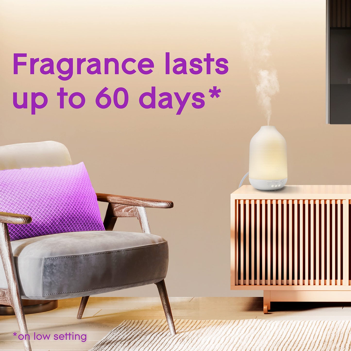 - Glade Essential Oil Diffuser Holder & Refill | Cool Mist Aromatherapy Diffuser & Air Freshener -