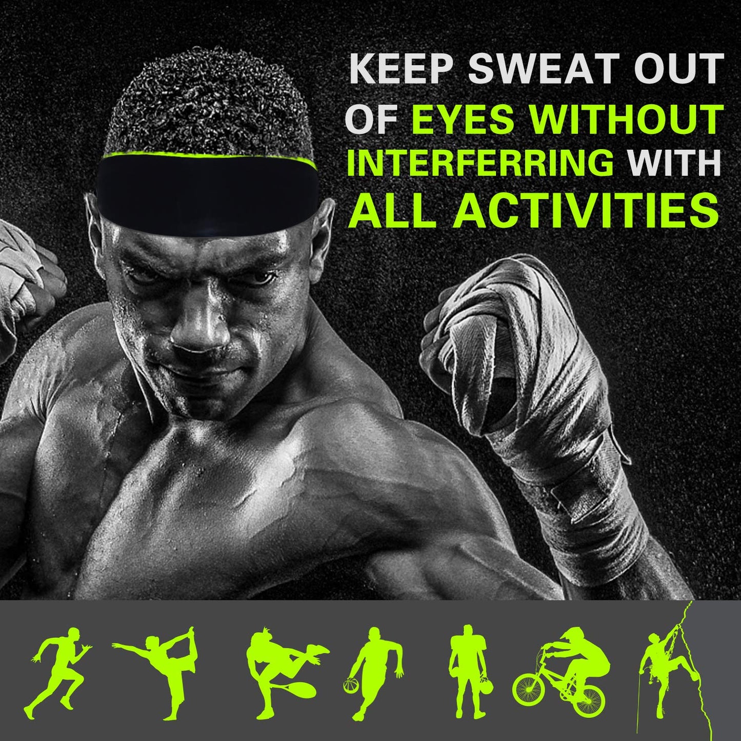 - Zollen Mens Headbands 3 Packs Guys Sweatband and Sports Headband for Men for Running, Cross Training, Racquetball, Working Out