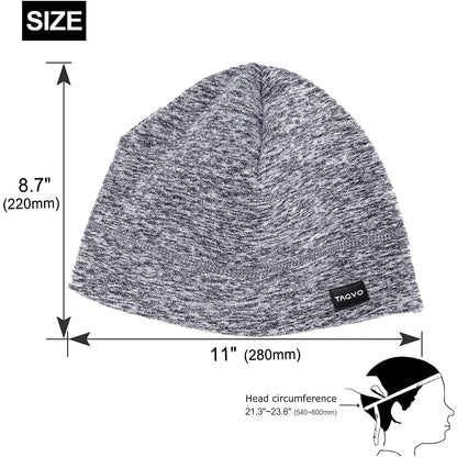 - TAGVO 2 Packs | Winter Thermal Fleece Running Hat | Beanie Cap Headwear -