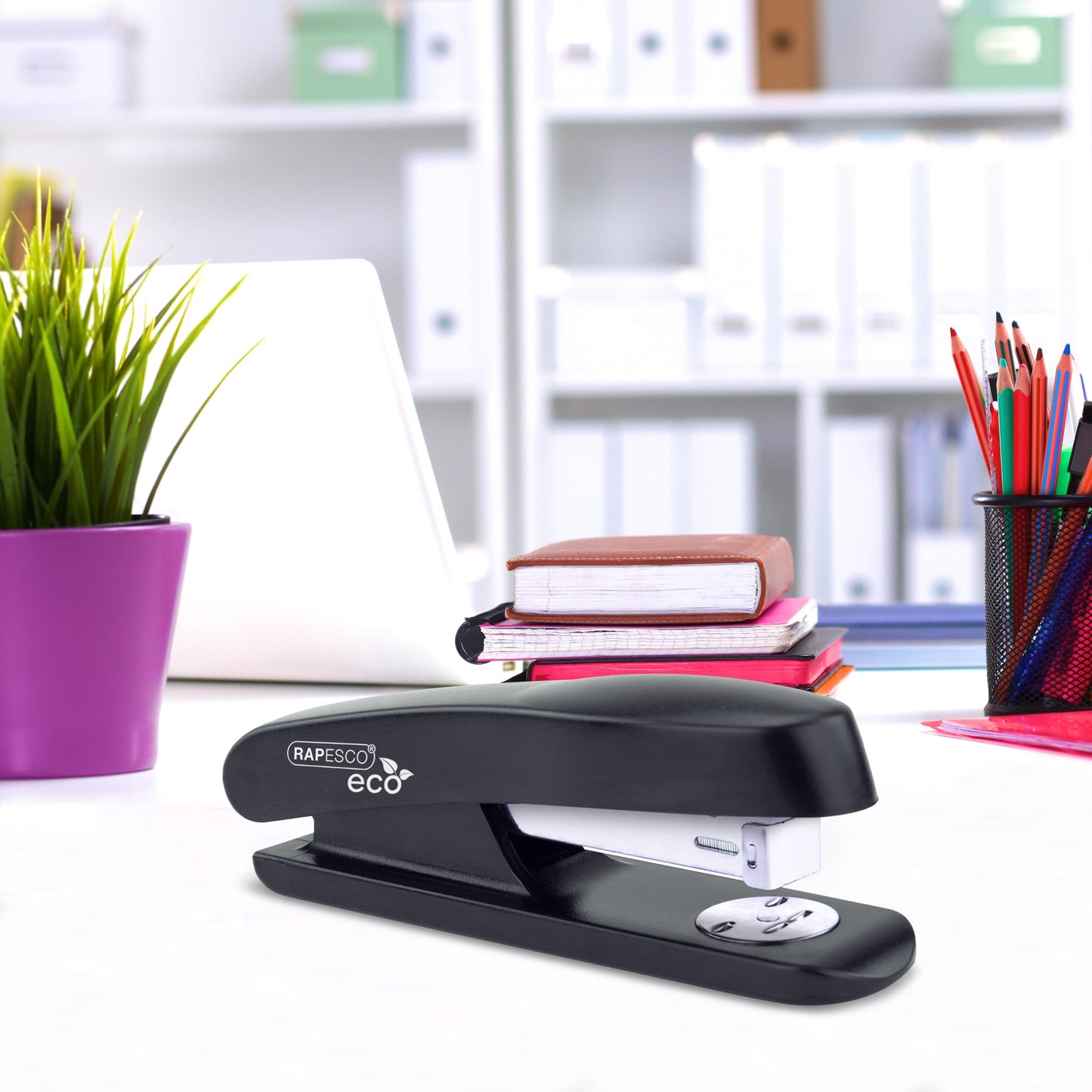 - Rapesco 1756 Business Pack | 4 ECO Half Strip Staplers | 4 Boxes of 1000 26/6mm Staples -