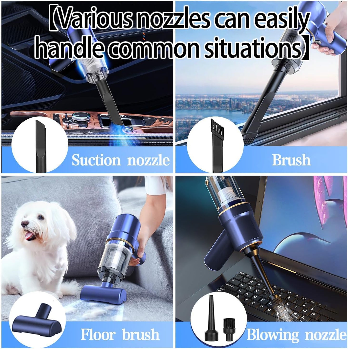 - UOKOW Handheld Vacuum Cleaner,13000Pa, Handheld Vacuum Cordless Car Vacuum Cleaner -