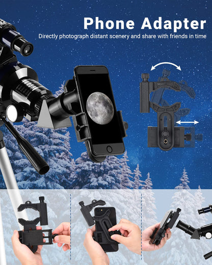 - ESSLNB Telescope 36070 |  70mm Fully Coated Lens | 3X Barlow Lens Moon Filter -