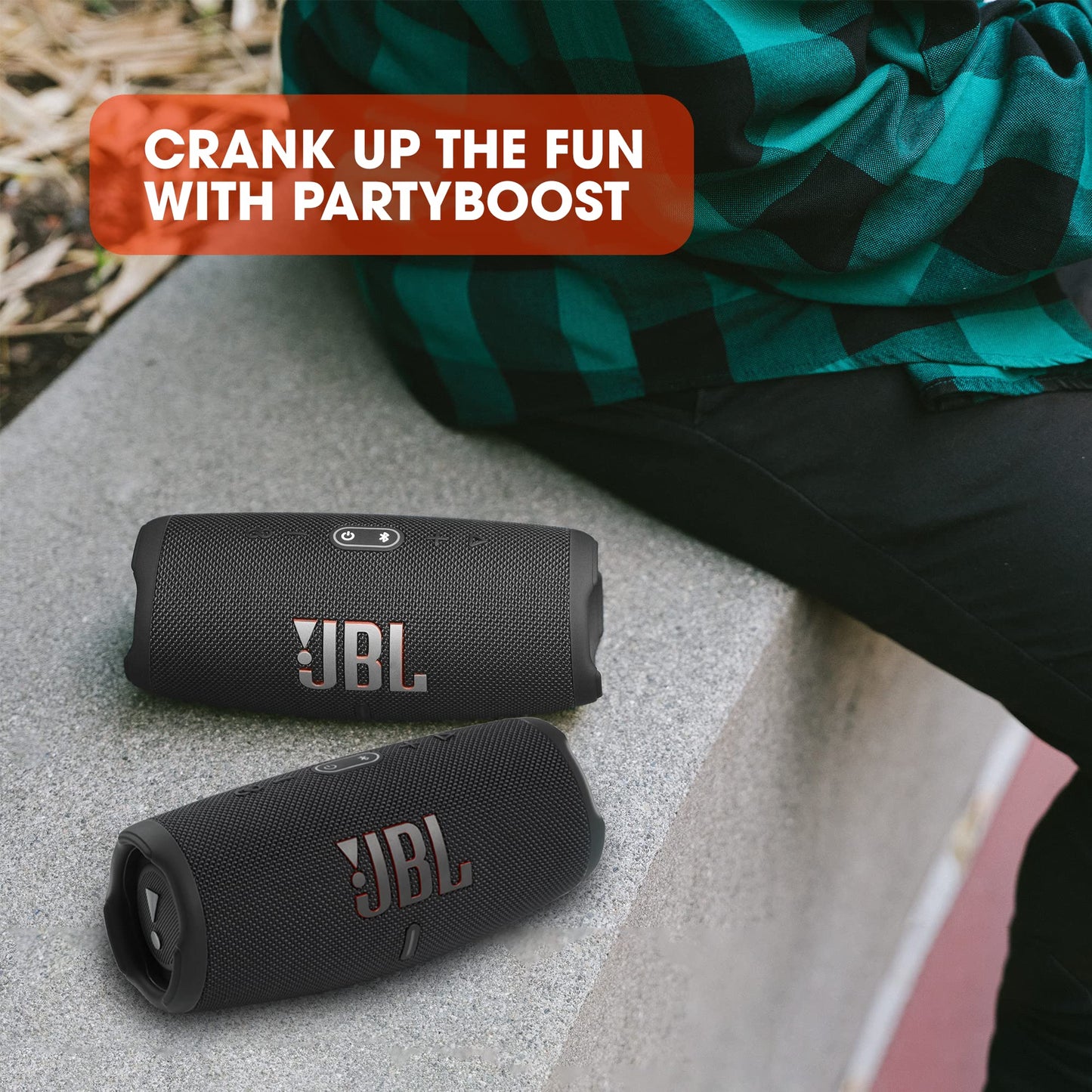 - JBL Charge 5 | Portable Bluetooth Speaker with deep bass | IP67 waterproof and dustproof | 20 hours of playtime | built-in powerbank -