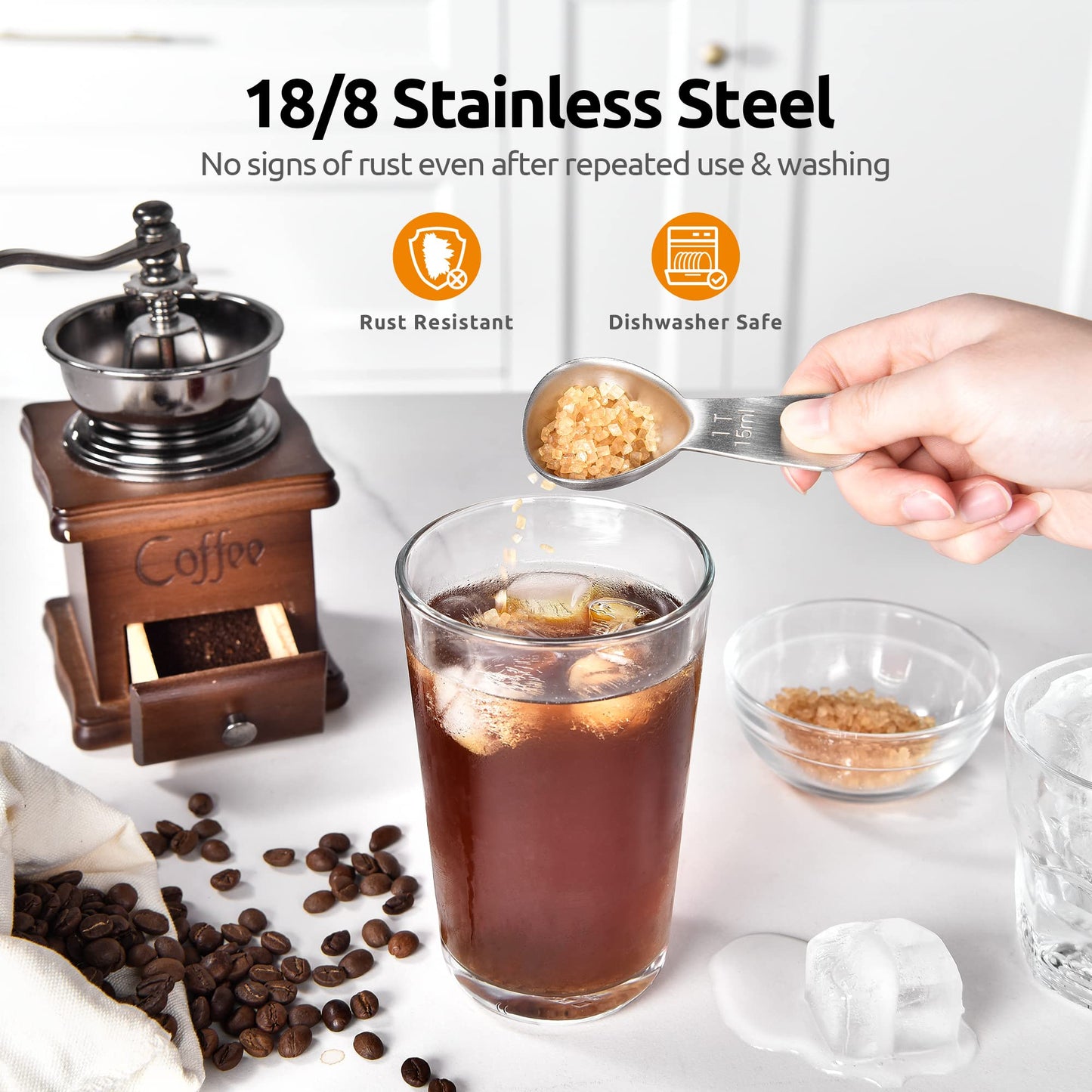 - U-Taste 18/8 Stainless Steel Coffee Scoop -