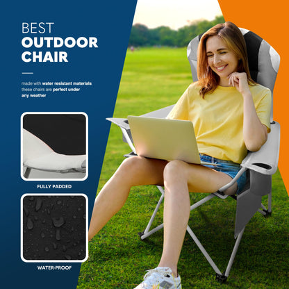 - VOYAGER 2 Pack Premium Outdoor Camping Chair Set