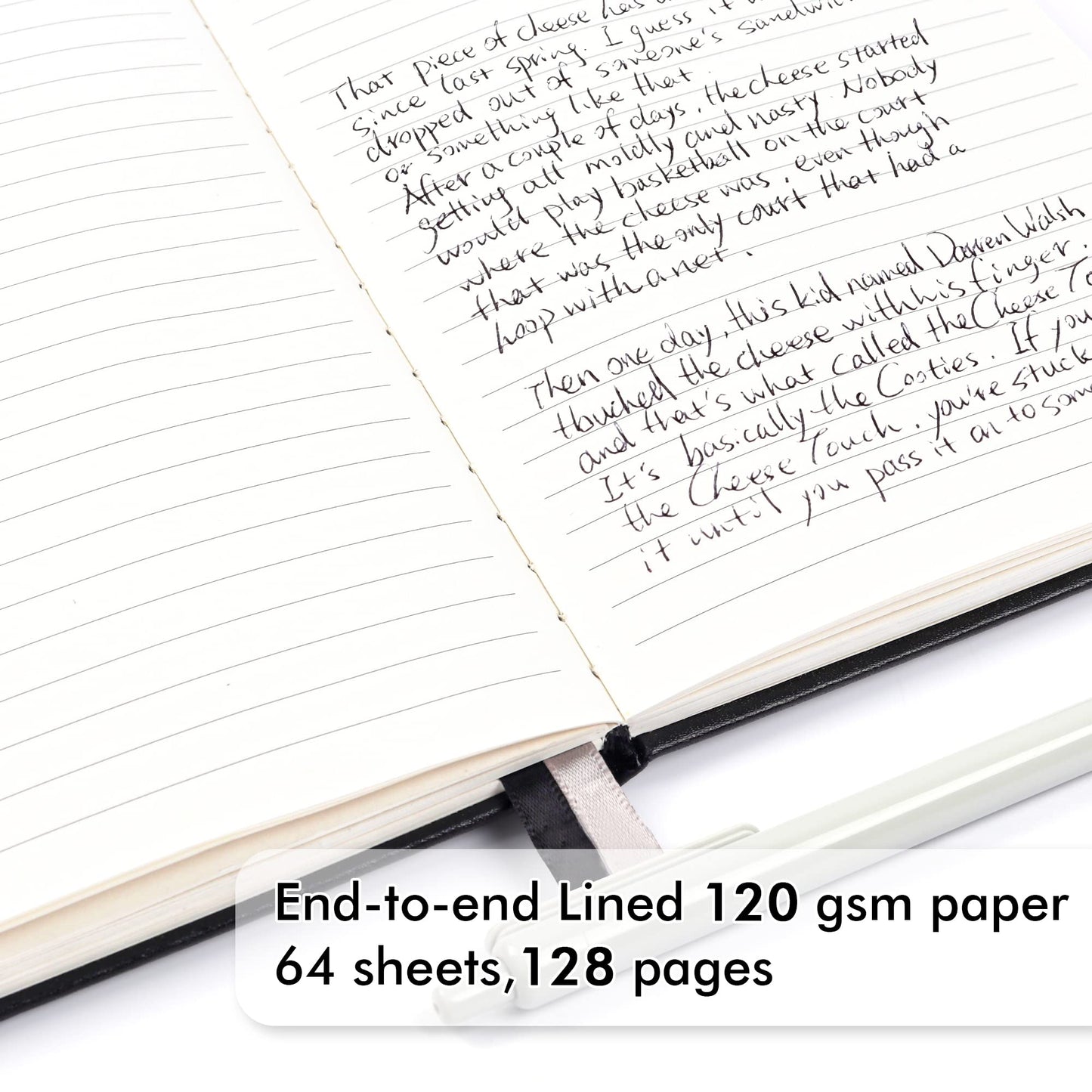 - feela A5 Notebooks Multipack | 3 Pack Ruled Lined Notepads A5 (120 GSM) | Hardback Journal Notebook with 3 Black Gel Pens -