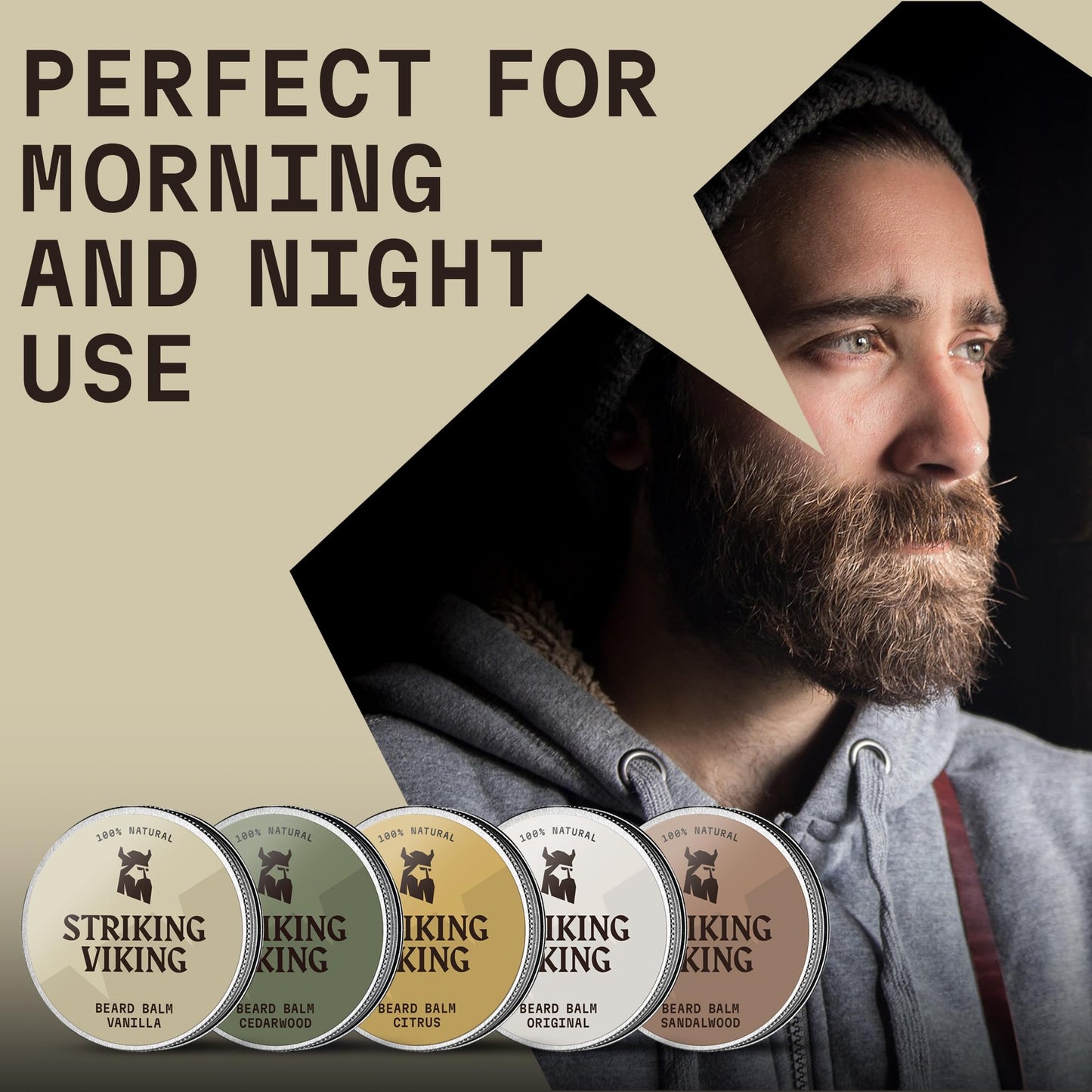 - Striking Viking Vanilla Beard Balm | Styles Strengthens & Softens Beards & Mustaches -
