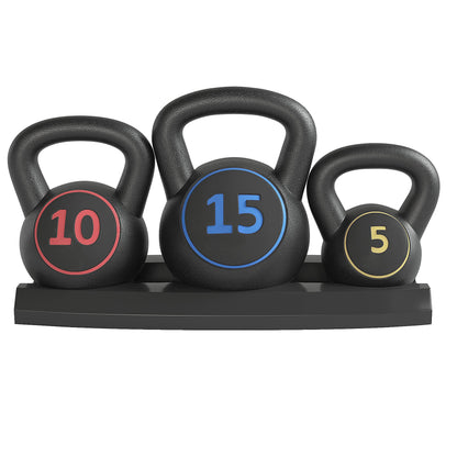 - Yaheetech Kettlebell Weight Set 3pcs (2.2kg,4.5kg,6.8kg) Black