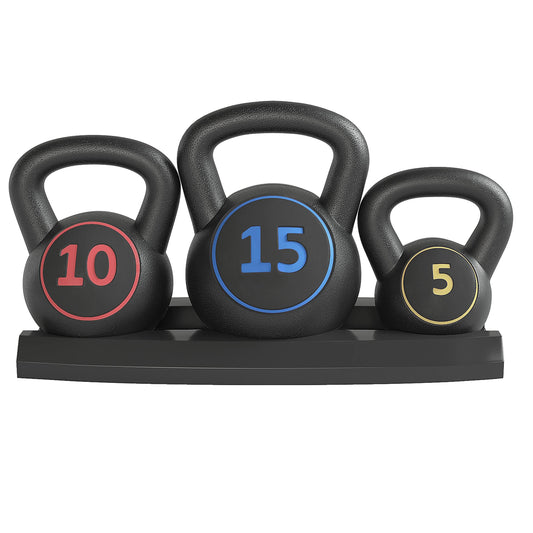 - Yaheetech Kettlebell Weight Set 3pcs (2.2kg,4.5kg,6.8kg) Black