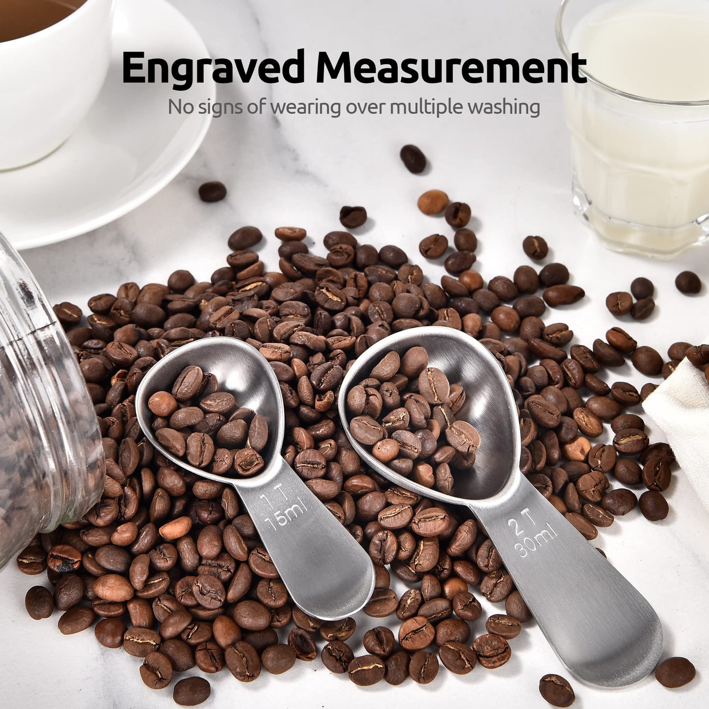 - U-Taste 18/8 Stainless Steel Coffee Scoop -
