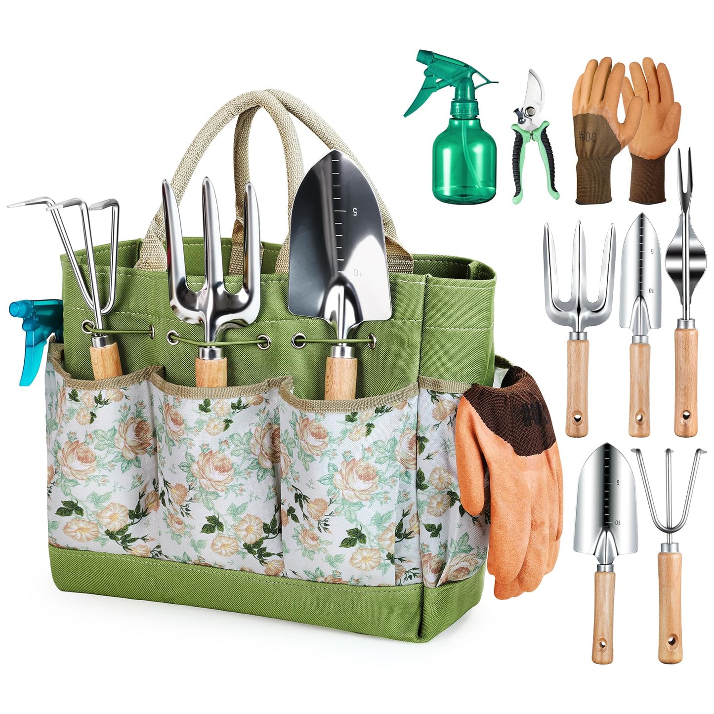- Grenebo Gardening Tools | 9-Piece Gardening Hand Tools Set -