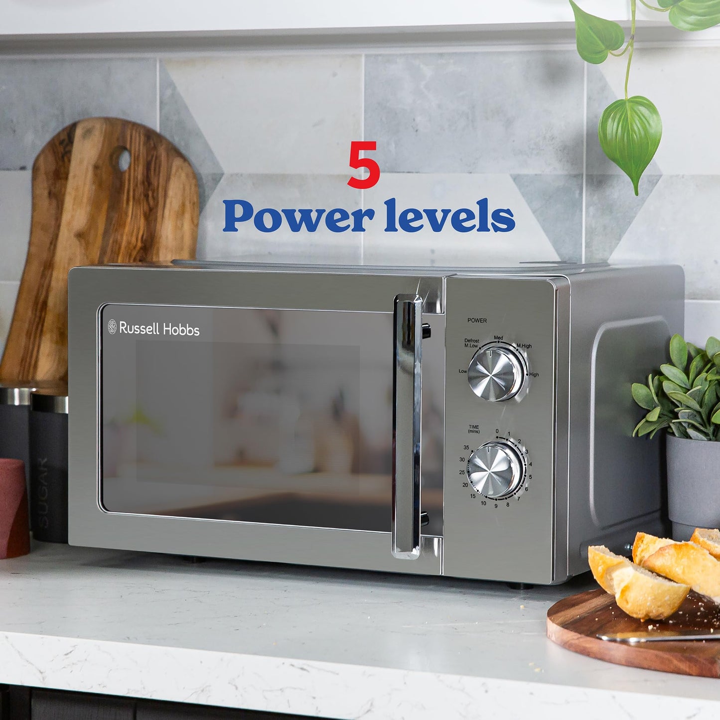 - Russell Hobbs Stainless Steel Microwave | 20 Litre | 800W -