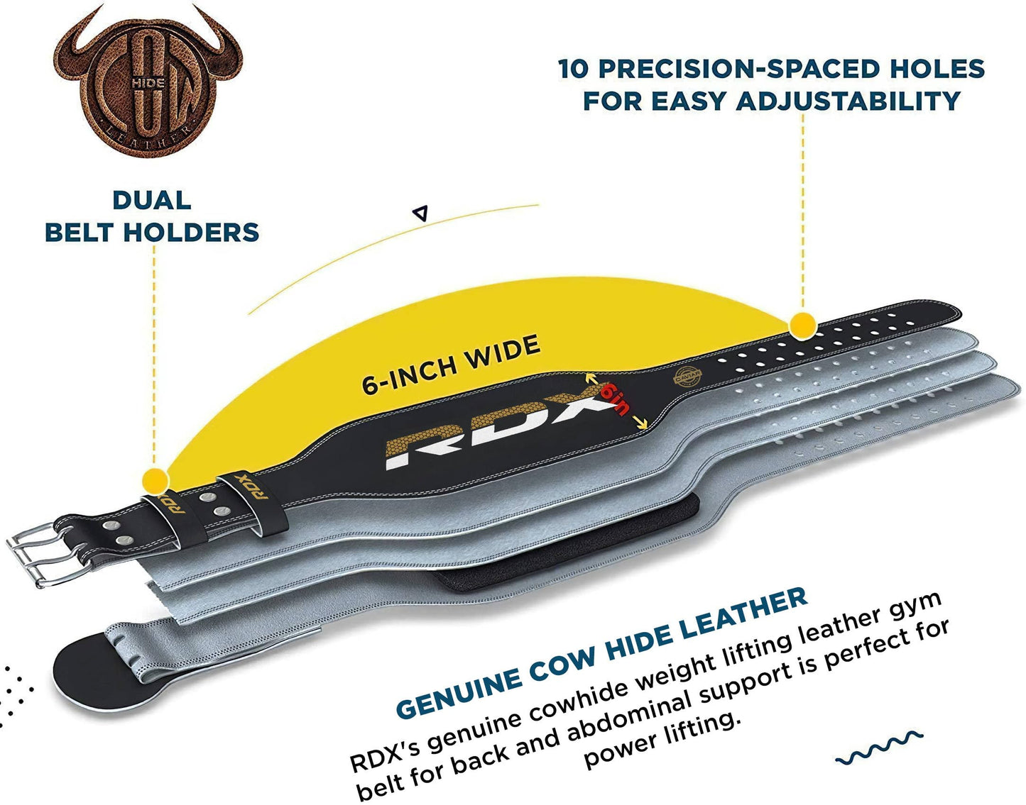 - RDX Weight Lifting Belt for Fitness | Gym | Adjustable Leather Belt -