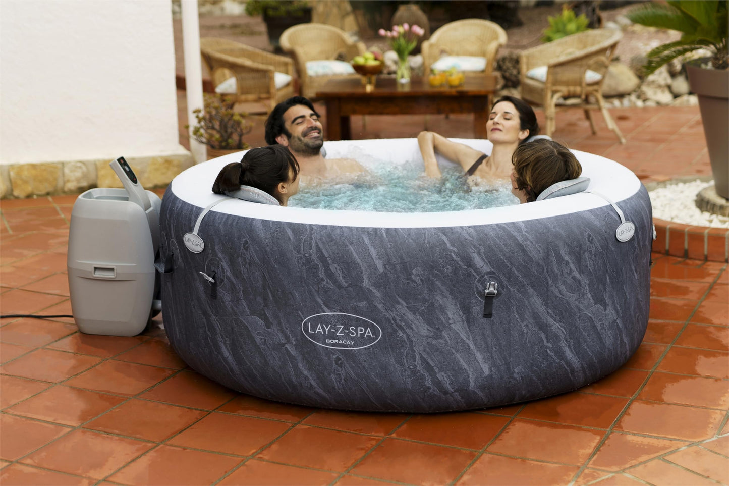 - Lay-Z-Spa Boracay Smart Signature | AirJetInflatable Hot Tub | App-Control | 2-4 person -