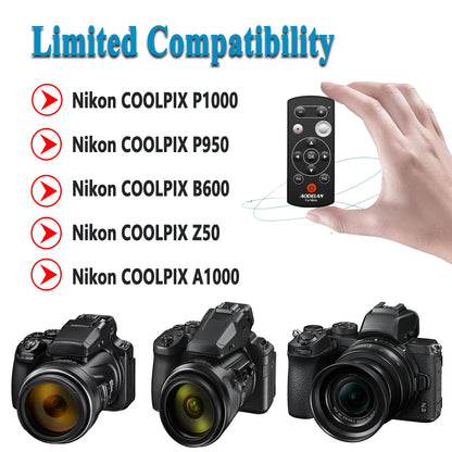 - for Nikon P1000 Z50 Camera Remote Control P950 B600 A1000 Z6 II Z7 II Z30 Zfc Z fc Shutter Release (Replace Nikon ML-L7) -