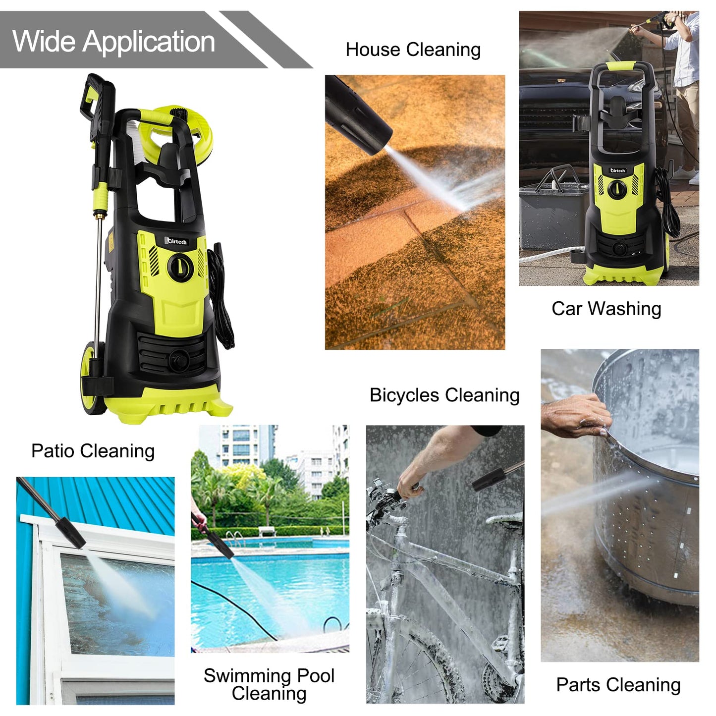 - Pressure Washer | 2200W 165bar 450L/H Electric Jet Washer -