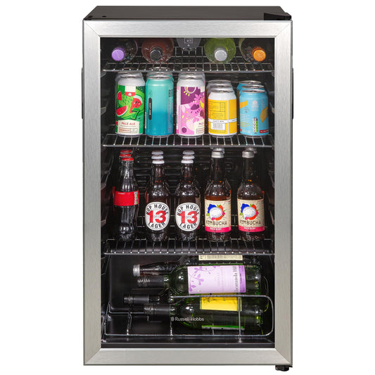 - Russell Hobbs Undercounter Fridge | 93 Litre/90 |  Freestanding Beverage/Drinks Wine Fridge -