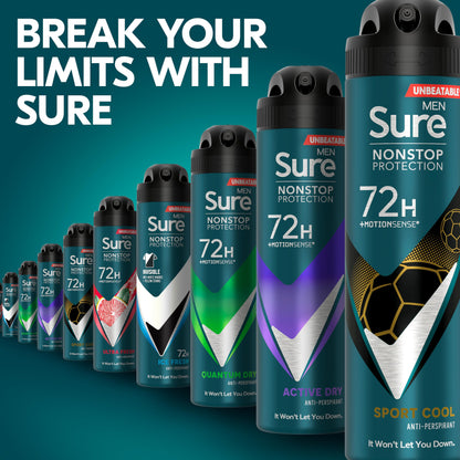 - Sure Men | Sport Cool Nonstop Protection Anti-perspirant - Deodorant | 150 ml -