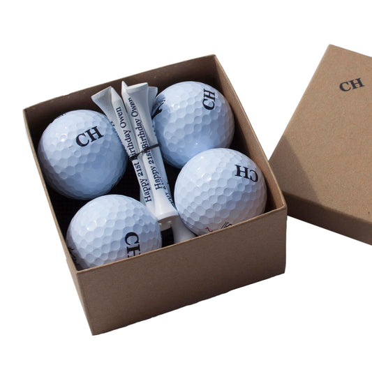 - Personalised Golf Balls and Tees Gift Set | Gift for Golfers -
