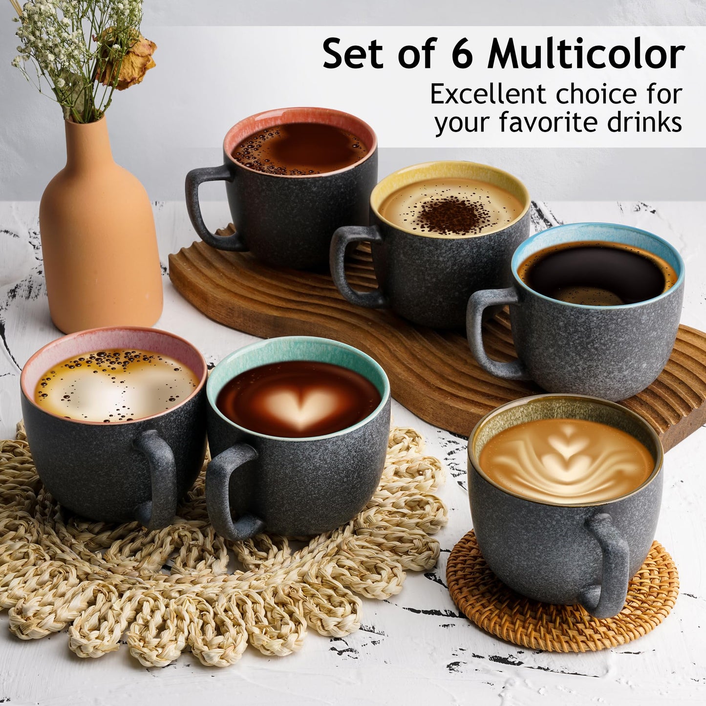 - MIAMIO | 6 x 470 ml coffee cups -