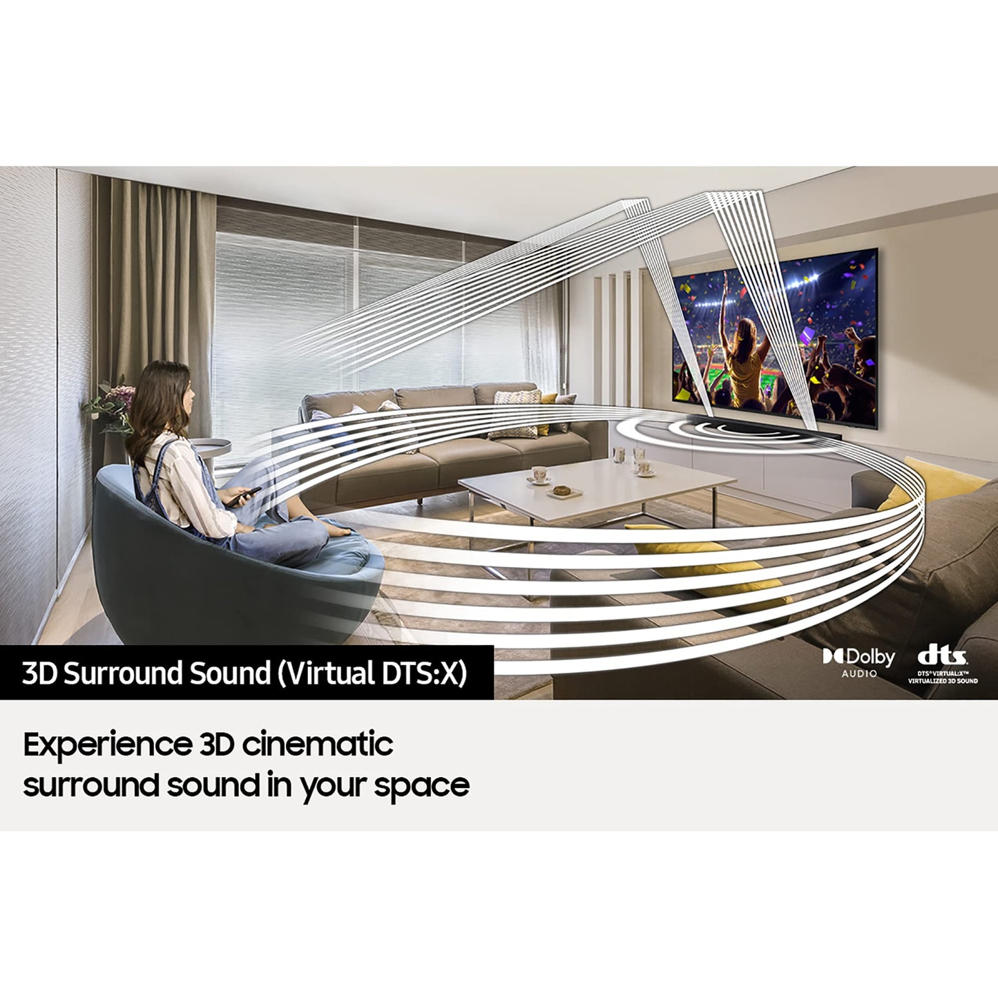 - Samsung B530 Soundbar Speaker | 2.1ch Surround Sound Audio With 5 Speakers |  Wireless Subwoofer -