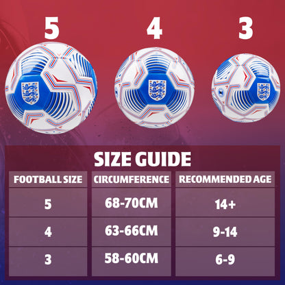 - England FA Football | Soccer Ball | Training Football Size 3, 4 or 5 -