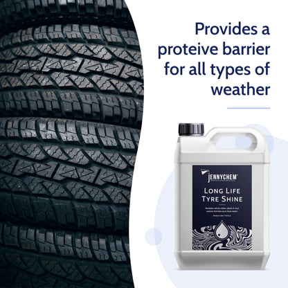 - Jennychem Car Tyre Shine | Easy to Use Tyre Dressing | 5L | Long-lasting Gel for Superior Cleaning -