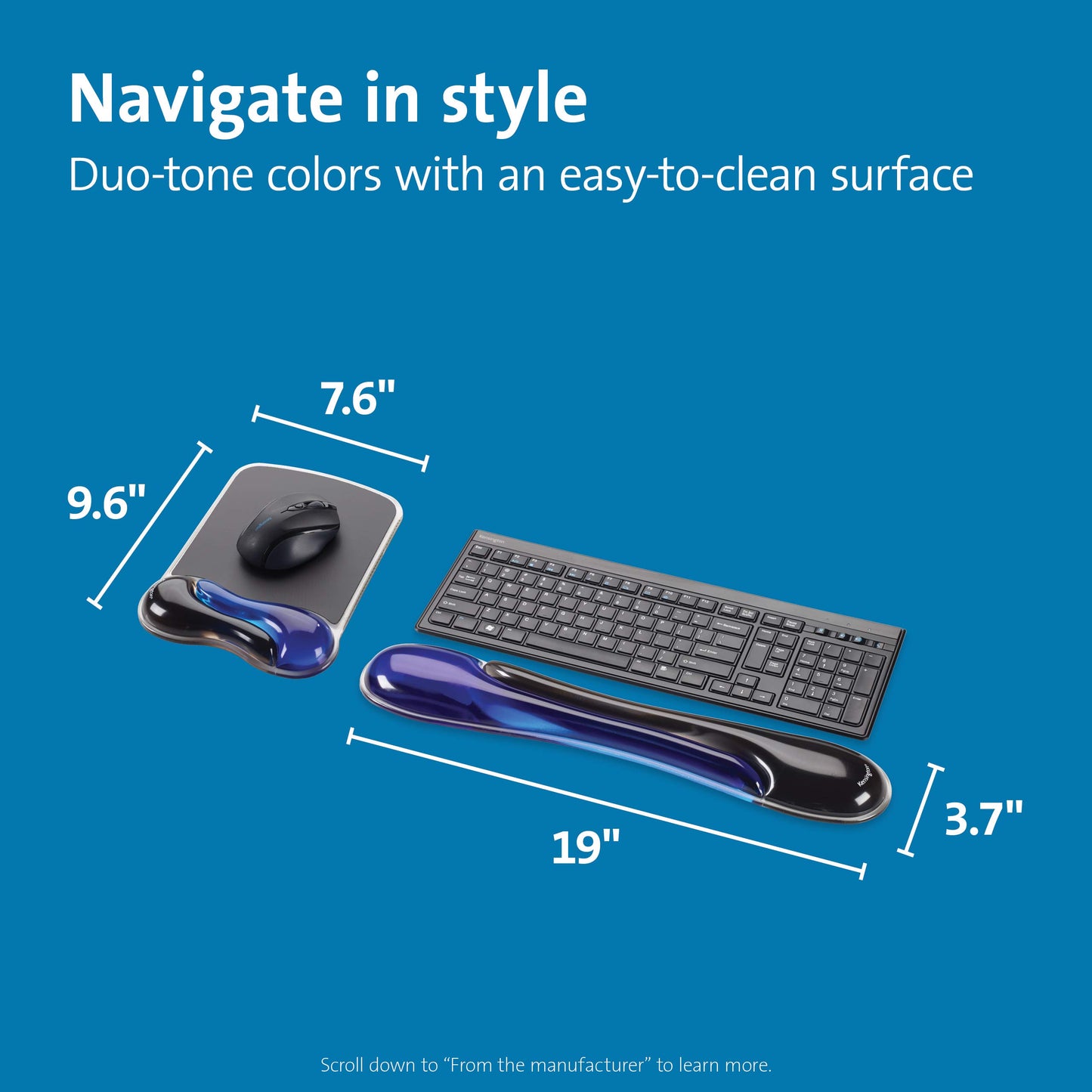 - Kensington Duo Gel Mouse & Keyboard Wrist Rest Bundle Set | Ergonomic Keyboard and Mouse Pad -