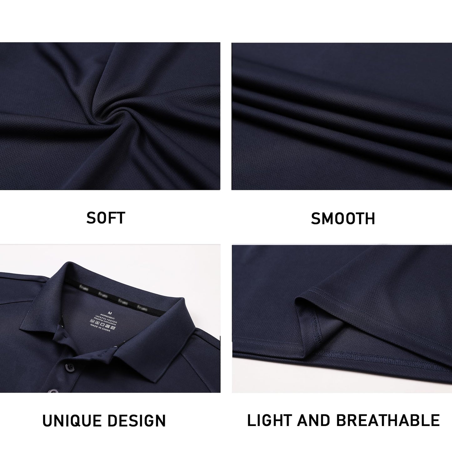- Gaiatiger 3 Pack Mens Polo Shirts | Short Sleeve | Dry Fit | Lightweight Golf -