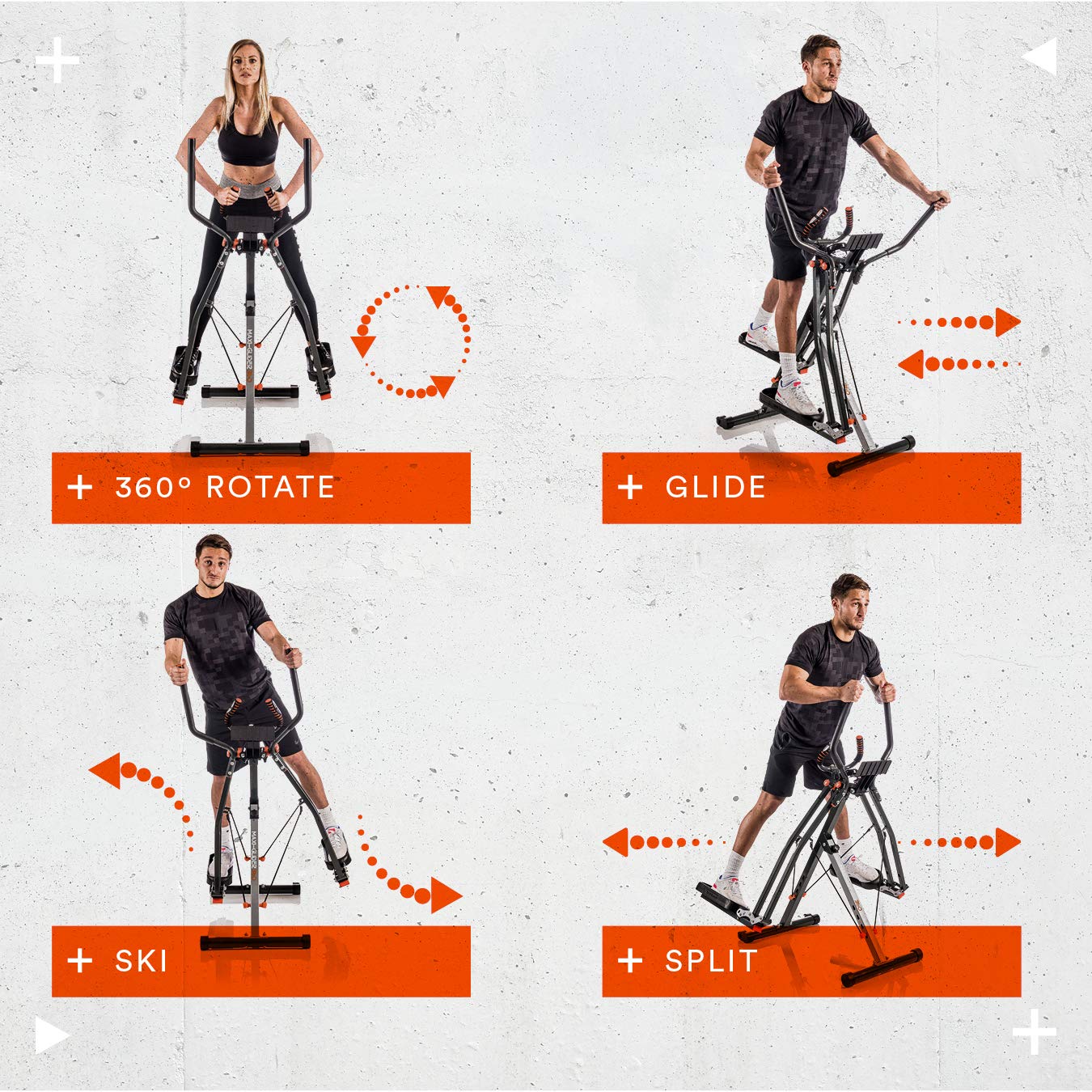- New Image Maxi-Glider 360-10-in-1 Cross Trainer | Foldable Indoor Exercise Equipment -