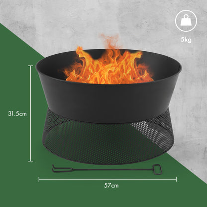 - VonHaus Fire Pit – Firepit for Outdoor, Garden, Patio – Portable & Lightweight