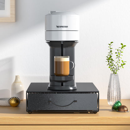 - HFHOME Metal Coffee Pod Holder | 50 Nespresso Vertuo Capsules Pod Holder -