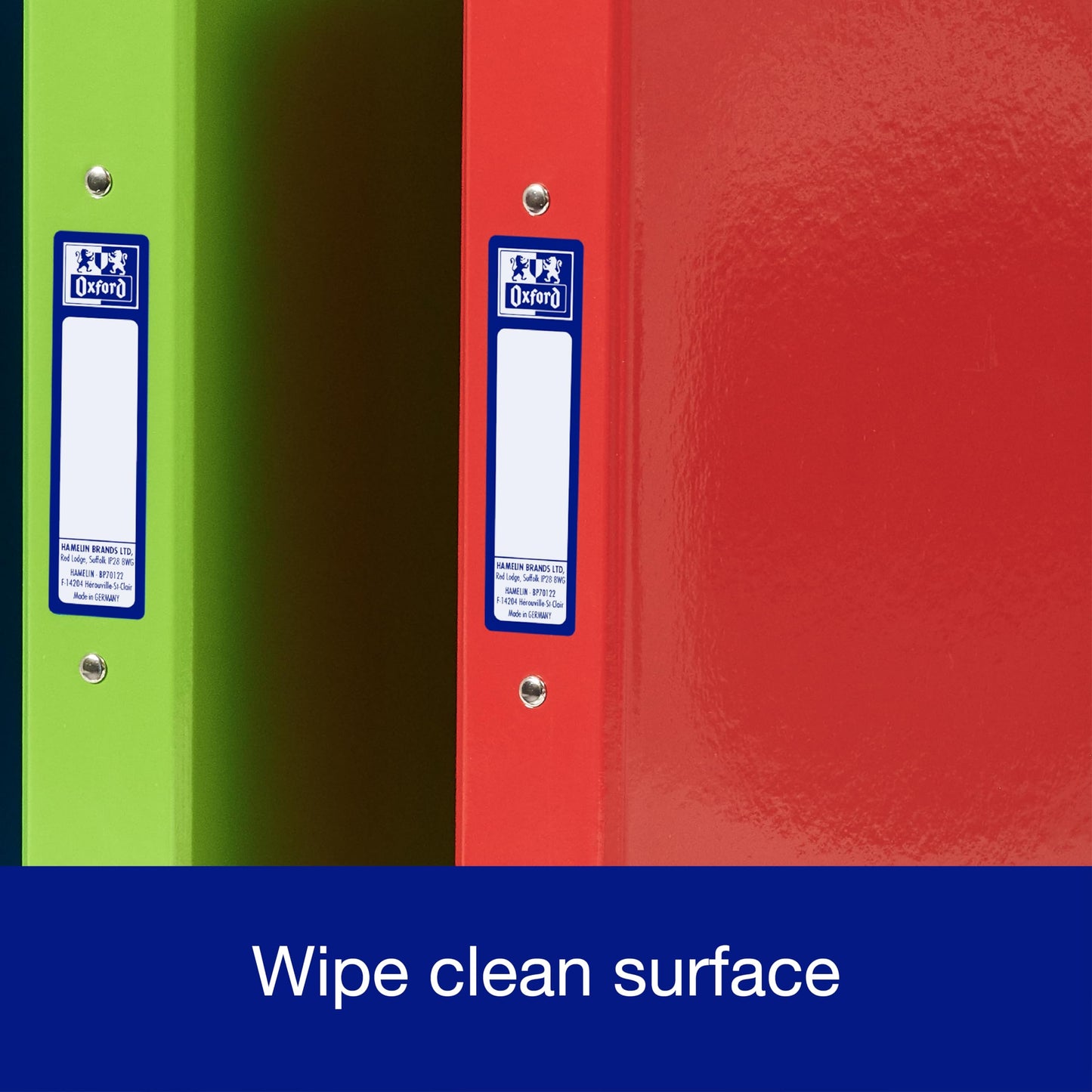 - Oxford A4 Ring Binders | Red/Green/Blue | Pack of 3 Folders 40mm -