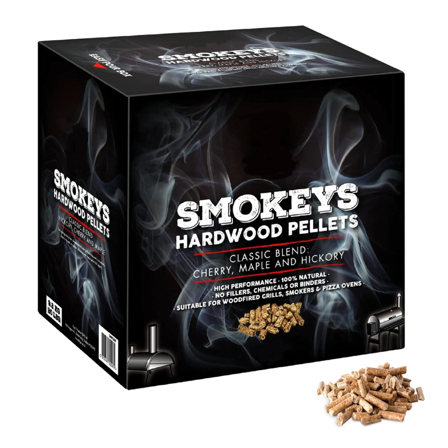 - TOPLINE Big K Smokey's Premium Hardwood Pellets | 9 kg Box | 100% Natural Classic Blend Cherry -