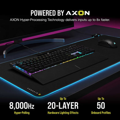 CORSAIR K70 RGB PRO Mechanical Wired Gaming Keyboard – CHERRY MX RED Linear Switches – PBT Double-Shot Keycaps – iCUE Compatible – QWERTY UK – PC, Mac, Xbox – Black