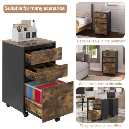 - WOLTU Mobile Filing Cabinet for Lever Arch Folders, Storage Cabinet in the Office
