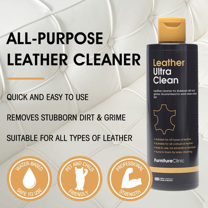 - Furniture Clinic Leather Ultra Clean | All-Purpose Leather Cleaner | Leather Cleaner For Sofas -