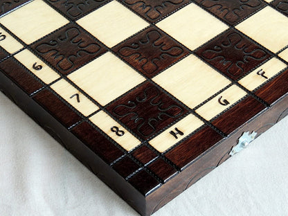 - Stunning PEARL XL Large Wooden Chess Set | 42cm / 16in -