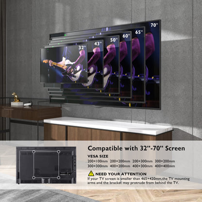 BONTEC TV Wall Bracket with Extra Long Articulated Arm for 32-70 inch up to 60 kg, Universal Long Reach Arm TV Wall Mount with Tilt, Swivel, Rotate, Full Motion TV Wall Mount, Max VESA 400x400mm