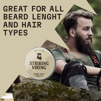 - Striking Viking Vanilla Beard Balm | Styles Strengthens & Softens Beards & Mustaches -