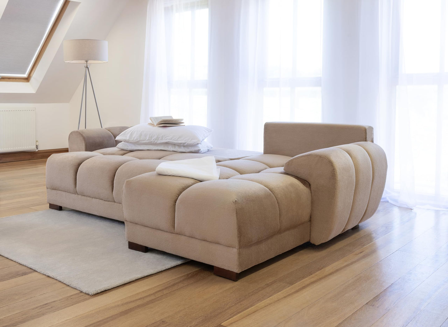 - Honeypot Sofabed | Azzuro Universal Corner Sofa Bed with Storage -