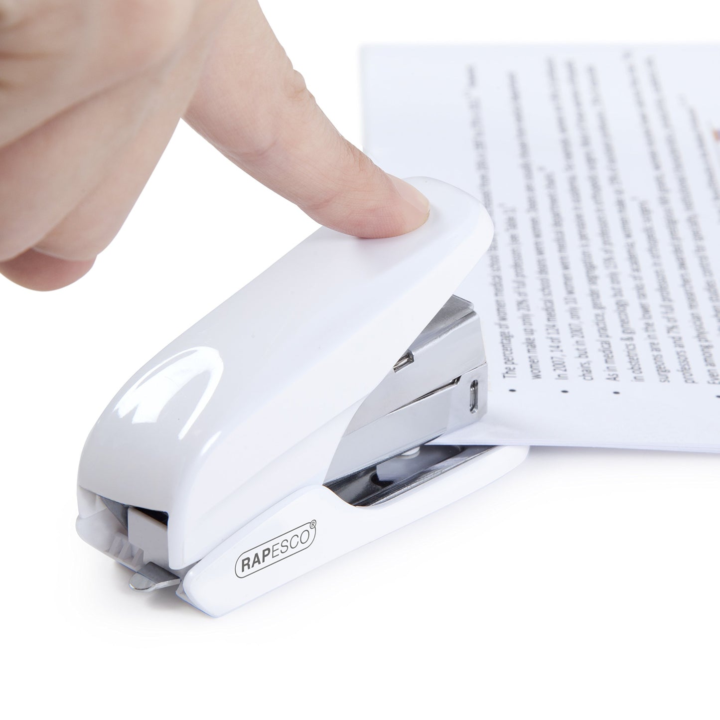 - Rapesco 1310 Stapler | X5-Mini Less Effort | White -