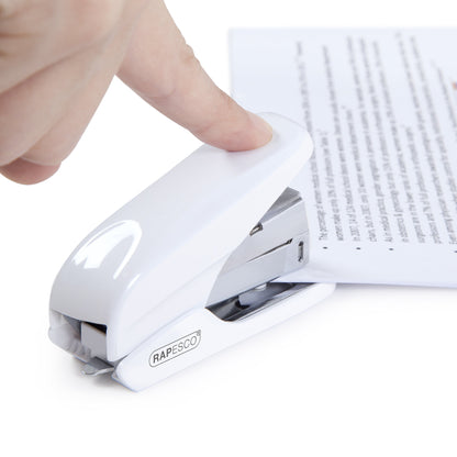 - Rapesco 1310 Stapler | X5-Mini Less Effort | White -