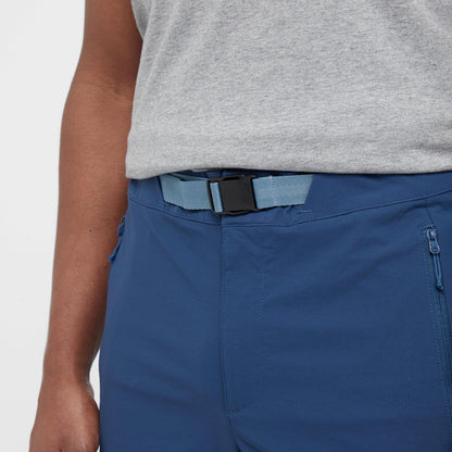 Berghaus Men’s Hike Air Stretch Shorts with Integrated Belt, 4 Zipped Pockets, Lightweight, Water Repellent, Cargo, Casual, Ideal for Walking, Running, Hiking (UK, Waist, 36, Regular, Regular, Blue)