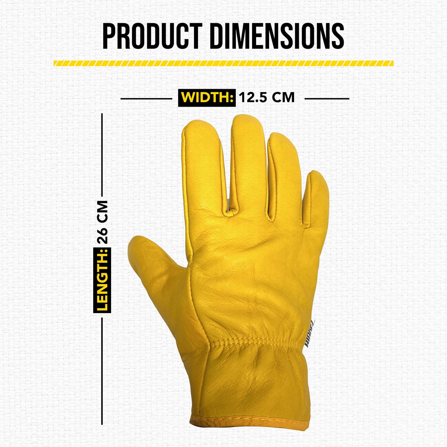 Bladez Thorn-Proof Gardening Gloves for Men and Women, Large- Thick Heavy Duty Cowhide Leather Palm and Top Sides, Warm Soft Inner Liner, Bramble-Proof Strong Double-Stitched (Large Pair of 1)