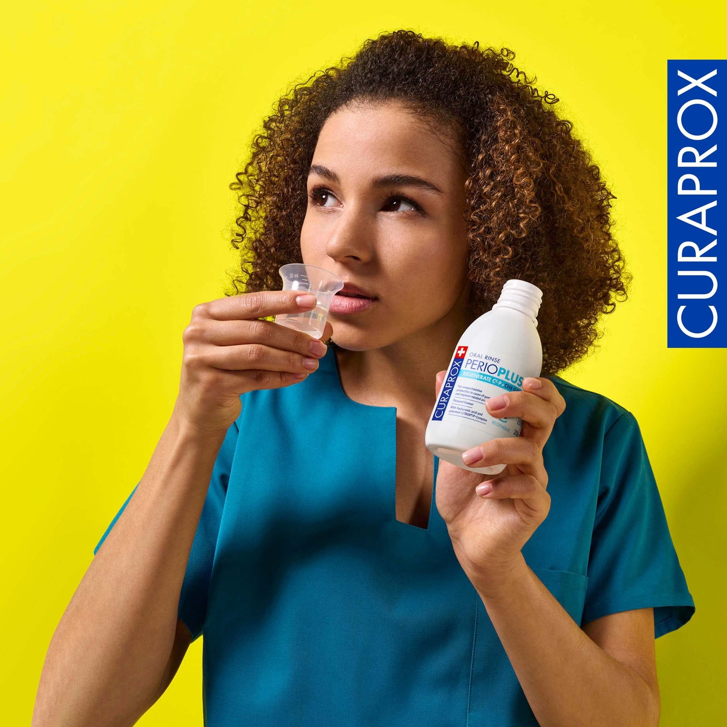 Curaprox PerioPlus+ Regenerate Mouthwash, 200ml - Antiseptic mouthwash for gum disease & enamel repair.