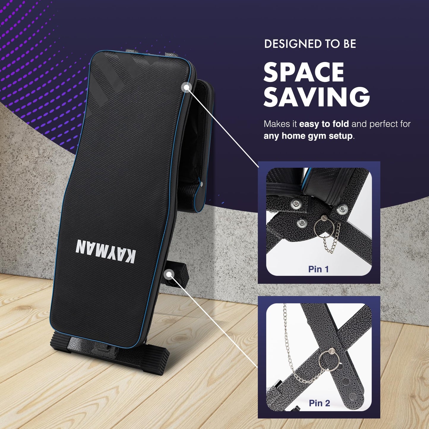 - Kayman Adjustable Weight Bench | Compact Workout Bench For Versatile Exercises -