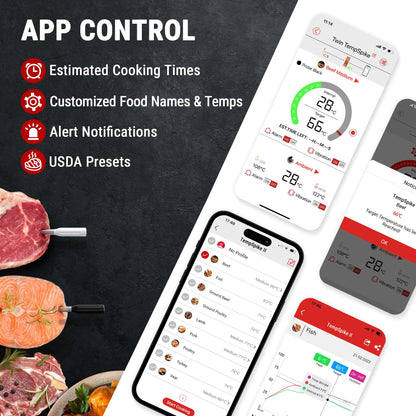 - ThermoPro Twin TempSpike | 150m Range | Truly Wireless Meat Thermometer -